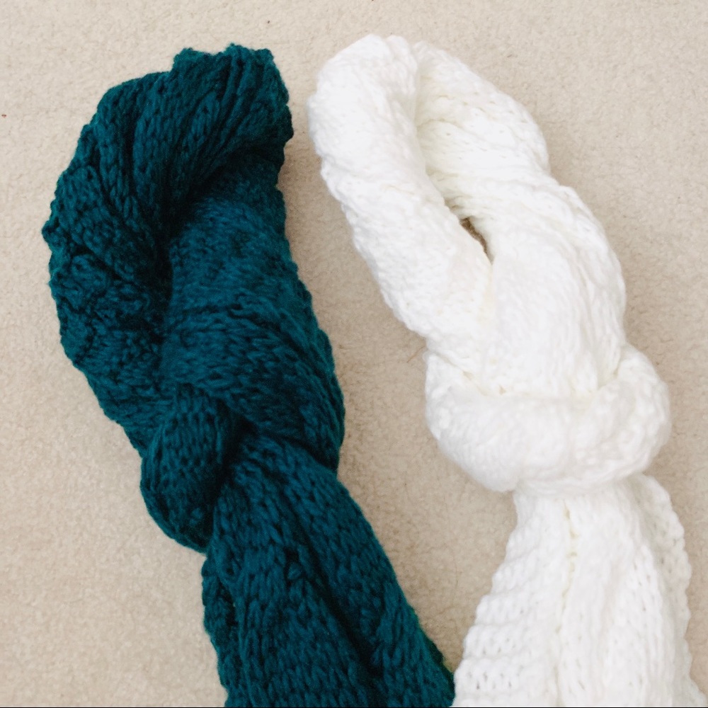Scarf Bundle (White & Green)